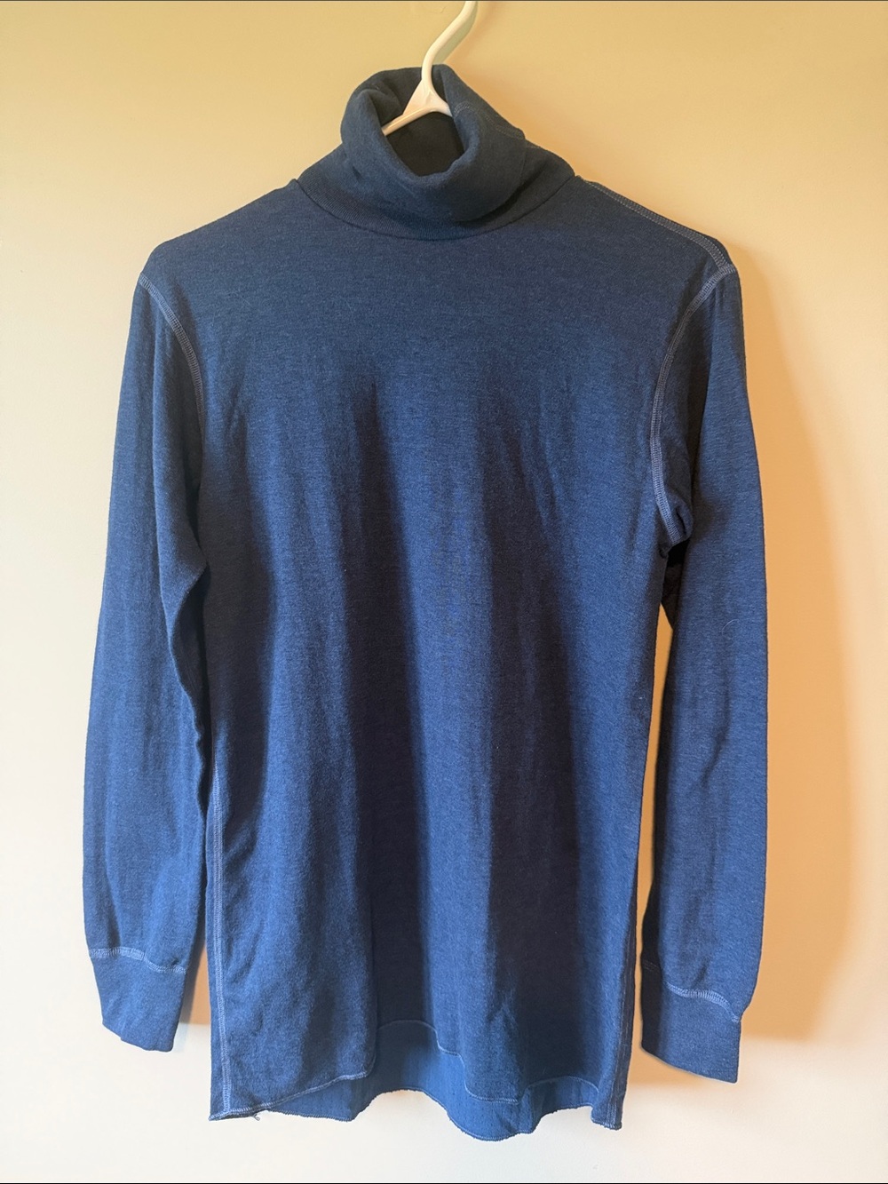 Stanfields Canada Dual Layer Wool Blend Turtleneck Thermal Top Size S Irregular